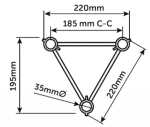 ET223 TRUSS CORNER  3 WAY 90° CORNER (LEFT), 500X500X500MM, APEX IN - Image 2