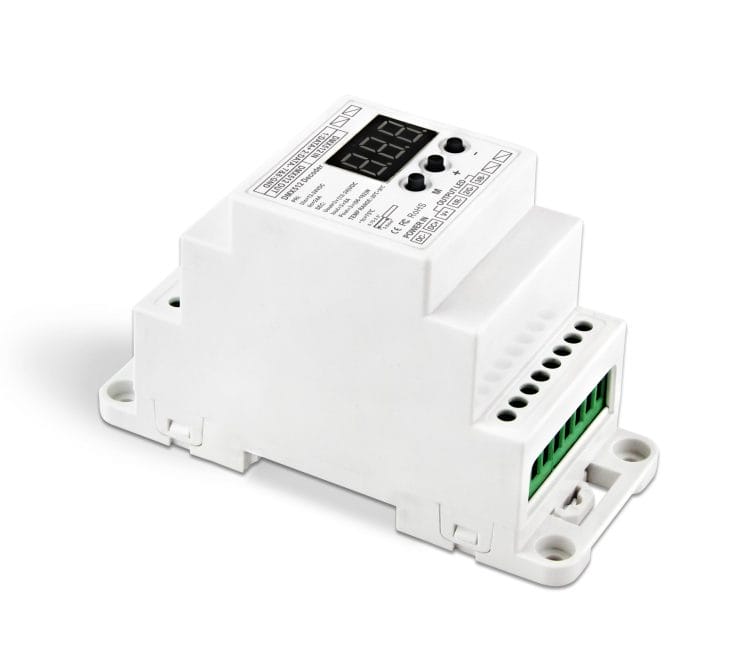 Uniqueen_833-DIN-RJ45_DIN_Rail_3CH_DMX_Constant_Voltage_Decoder-1-scaled-2.jpg WORLD UNIQUEEN WU-833-DIN-RJ45 3-Channel DIN Rail Constant Voltage DMX Decoder - Image 1
