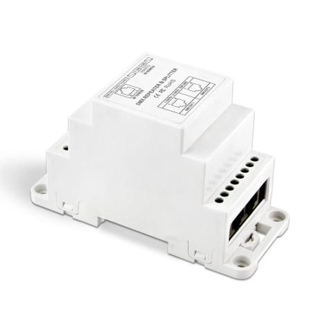 WORLD UNIQUEEN WU-812-DIN-RJ45 2-Channel DIN Rail DMX512 Signal Amplifier