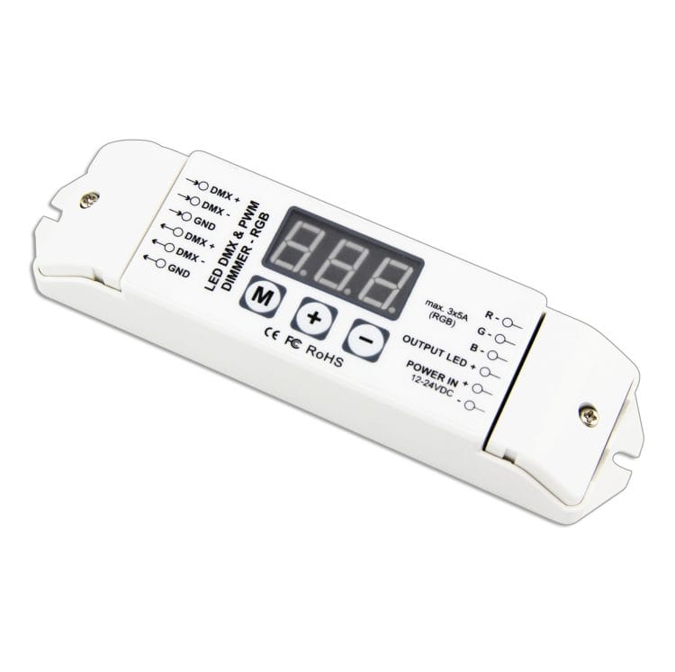 Uniqueen_WU-833_DMX_Decoder-1-1.jpg WORLD UNIQUEEN WU-833 15A 3-Channel Constant Voltage DMX Decoder - Image 1