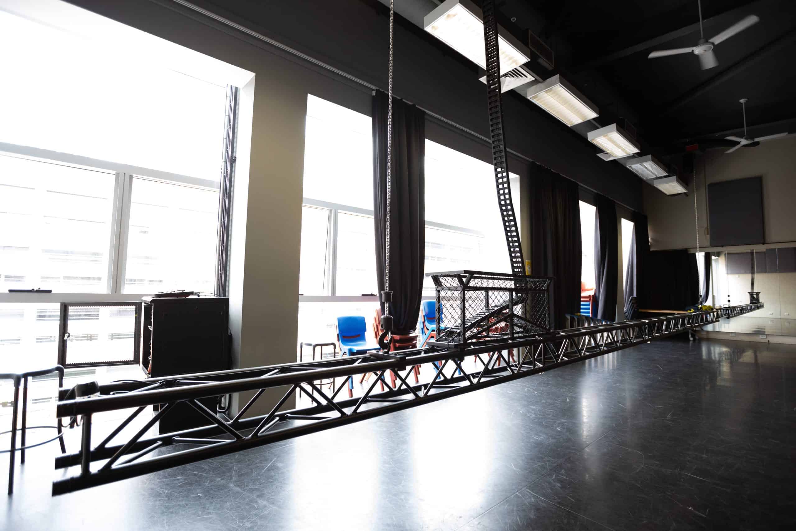 New Motorized Lighting Truss System at UNSW Webster 334 motorized lighting truss UNSW 1